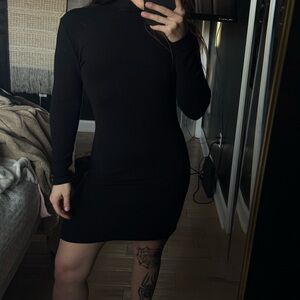 Black mini dress